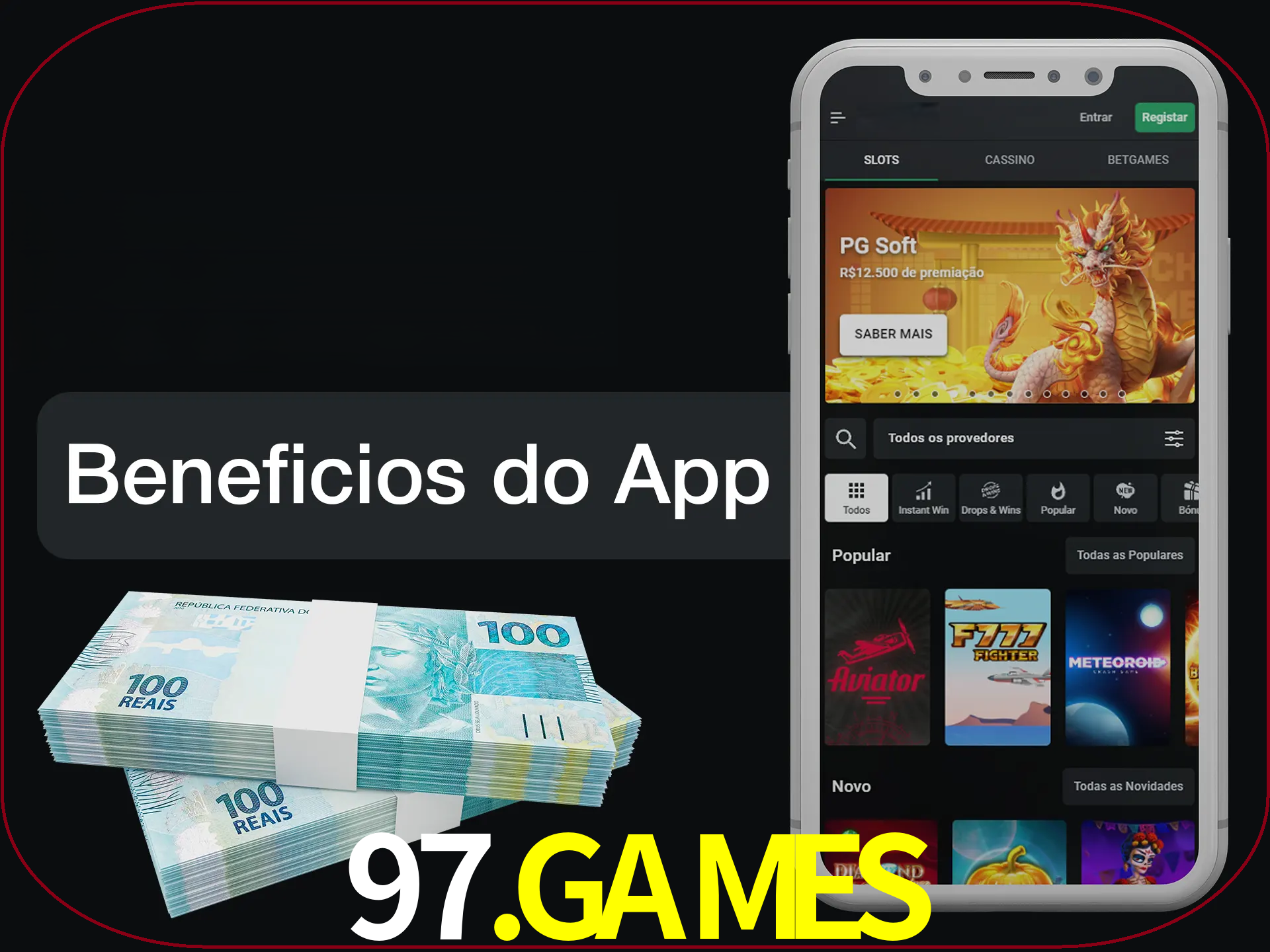 Obtenha todos os benefícios usando o aplicativo.