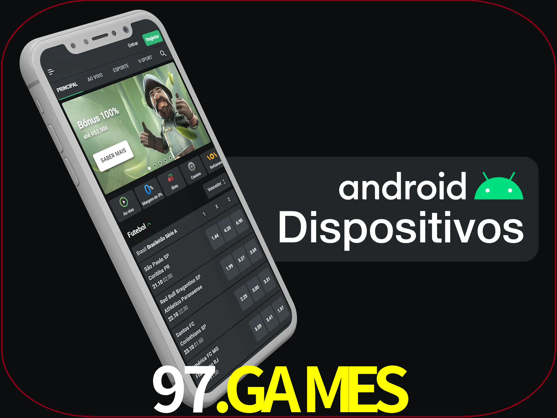 O aplicativo suporta a maioria de todos os dispositivos Android.