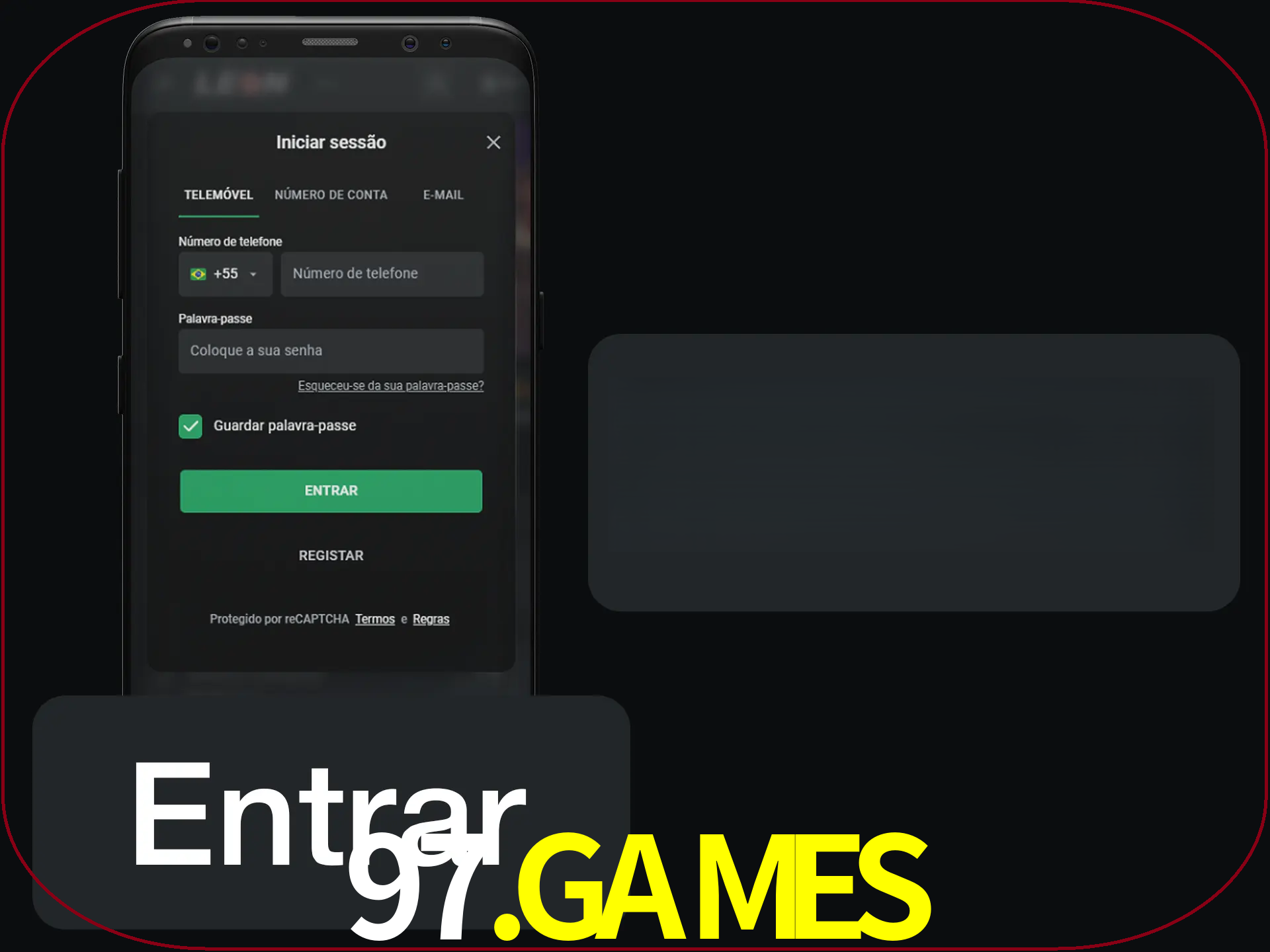 Faça o login para começar a apostar e jogar no cassino.